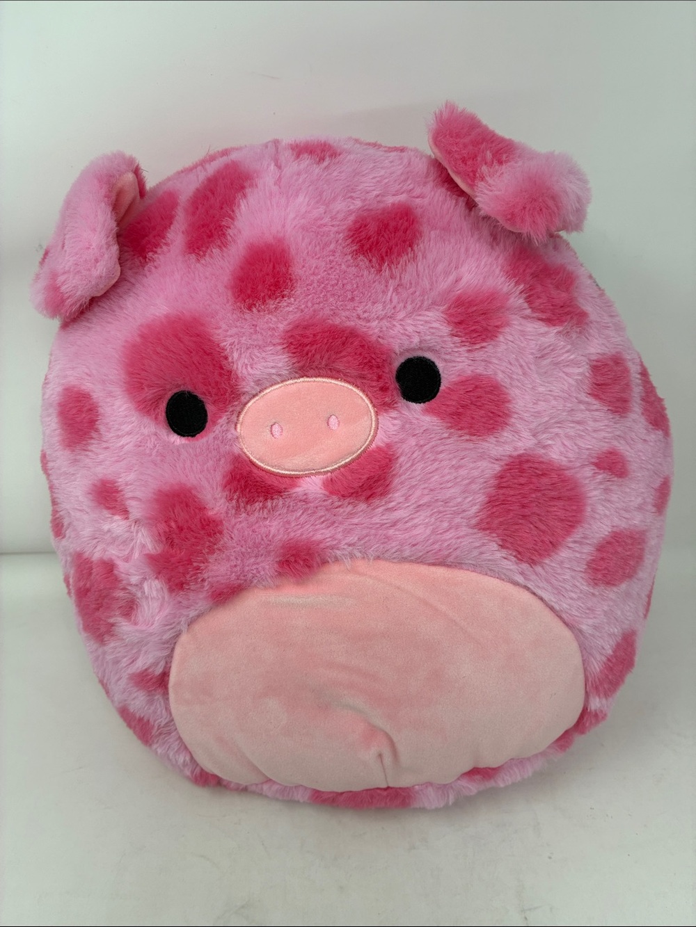 Squishmallows Fuzzamallow Pink Pig Plush, Gwendle Character, 12 Inch